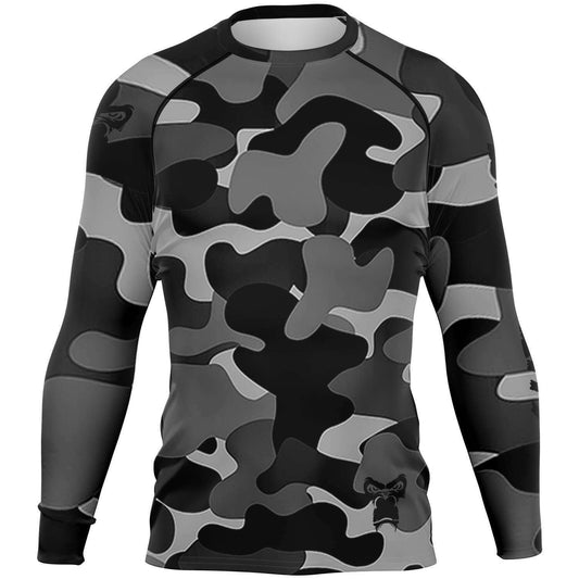 SB Mentality Premium Long-sleeve Rashguard (Black Camouflage)
