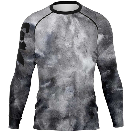 Black/Grey Tie Dye Long Sleeve Rashguard